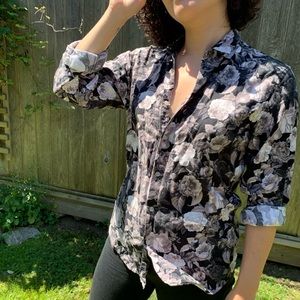 Slim Fit Mauve Floral Collared Shirt Topman/shop